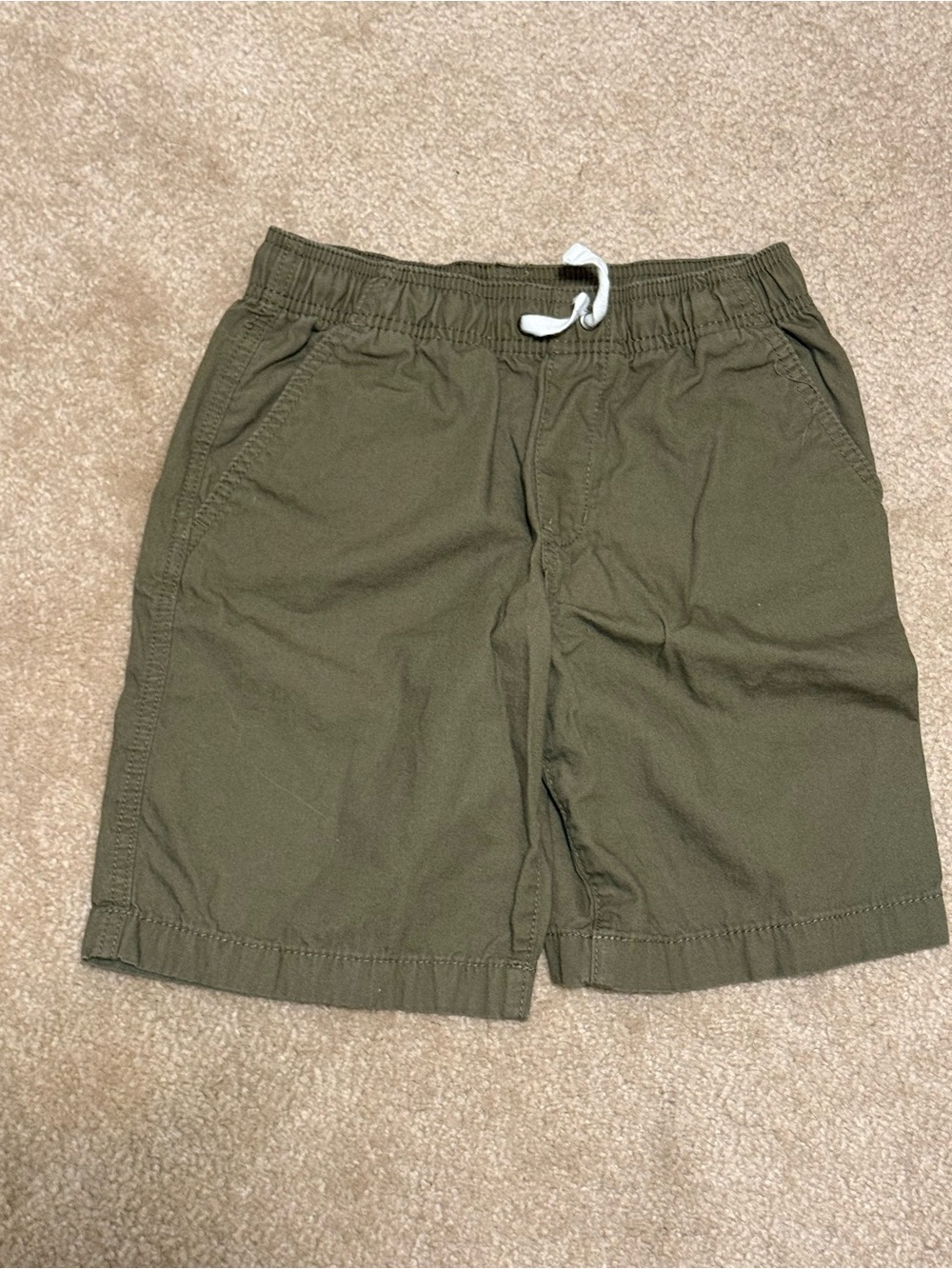 NWOT Hanna Andersson Olive Green Elastic Waist Shorts, size 10